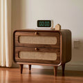 Nachttisch, aus Holz, Farbe: hellbraun