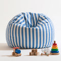 Runder Sitzsack, Farbe: blau und weiß